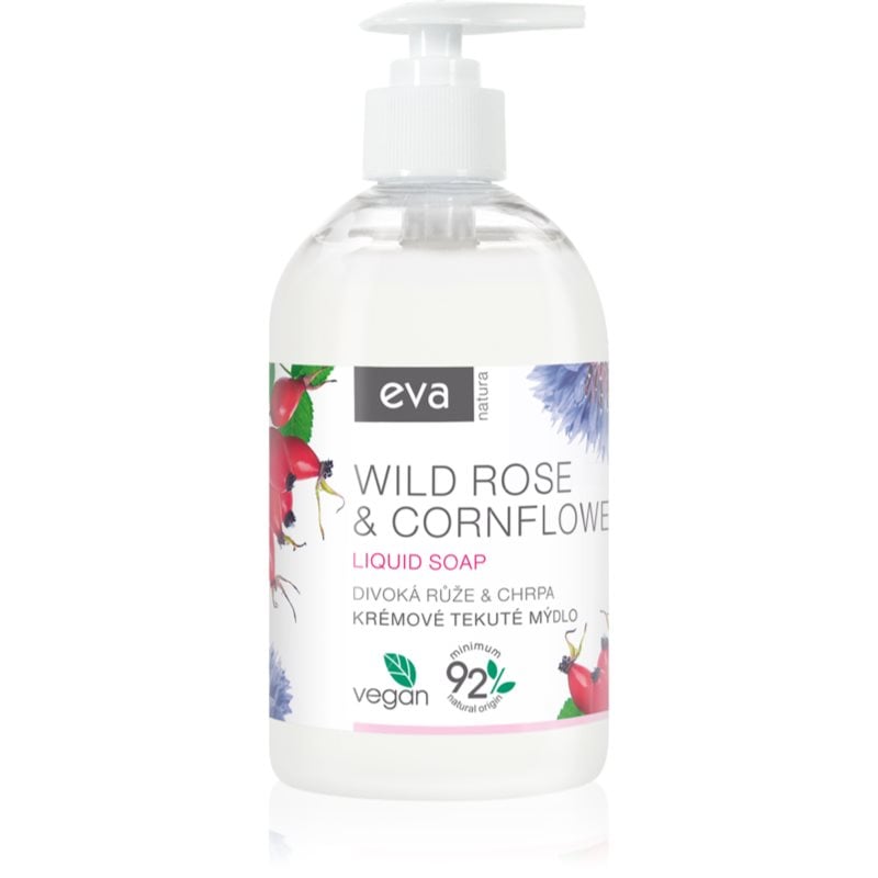 Eva Natura Wild rose & Cornflower кремообразен течен сапун за ръце