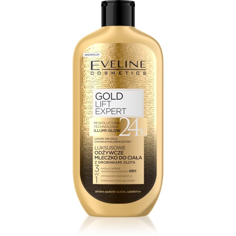 Eveline Cosmetics Eveline Cosmetics Gold Lift Expert подхранващ крем за тяло със злато - Унисекс парфюм 15мл - Сравни цени от 1 магазин с безплатна доставка