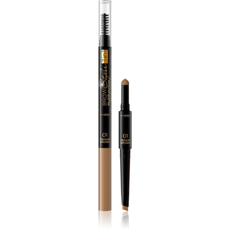 Eveline Cosmetics Brow Styler прецизен молив за вежди 3 в 1 - Грим - Сравни цени от 1 магазин с безплатна доставка