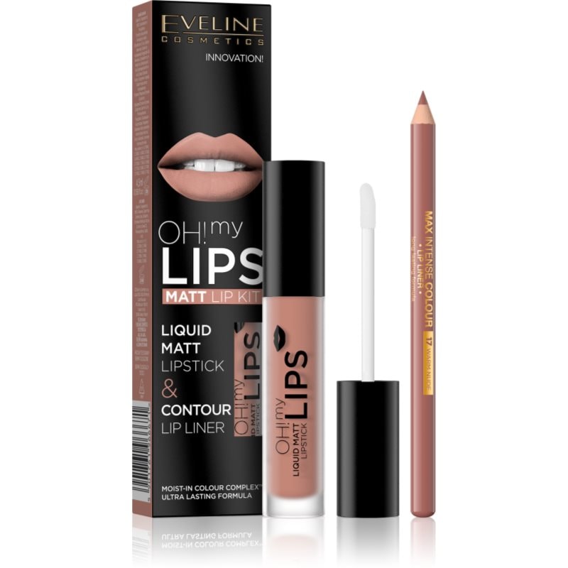Eveline Cosmetics OH! my LIPS Matt комплект за устни 01 Neutral Nude - Комплект - Сравни цени от 1 магазин с безплатна доставка