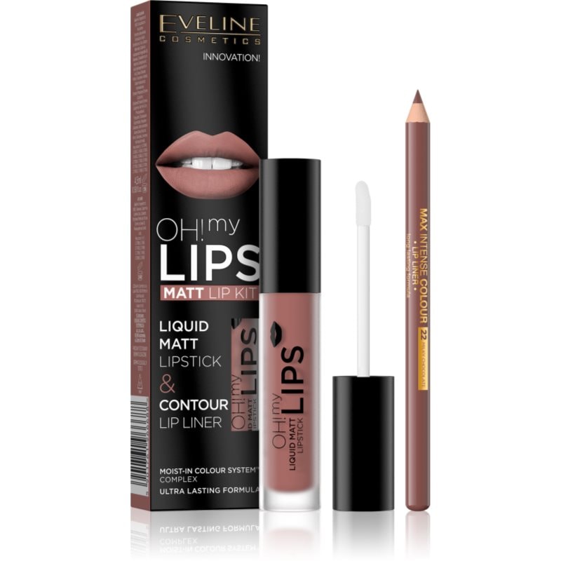 Eveline Cosmetics OH! my LIPS Matt комплект за устни 02 Milky Chocolate - Комплект - Сравни цени от 1 магазин с безплатна доставка