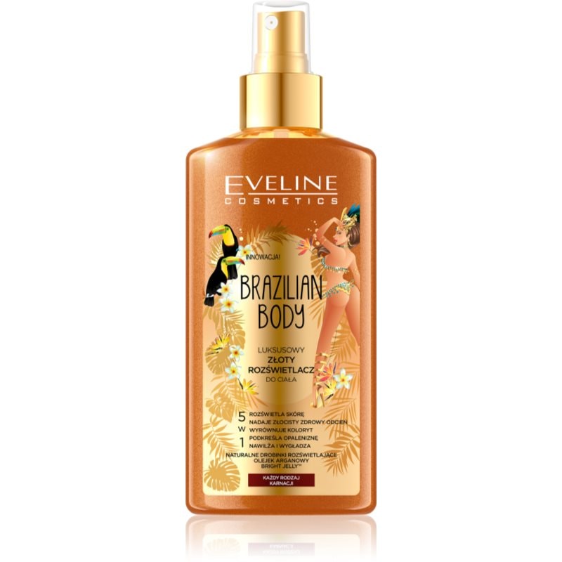 Eveline Cosmetics Eveline Cosmetics Brazilian Body хидратиращ спрей за тяло с блестящи частици - Унисекс парфюм 18мл - Сравни цени от 1 магазин с безплатна доставка