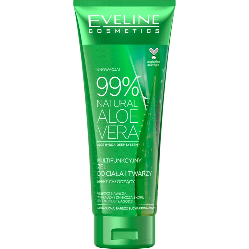 Eveline Cosmetics 99% Natural Aloe Vera хидратиращ гел за лице и тяло