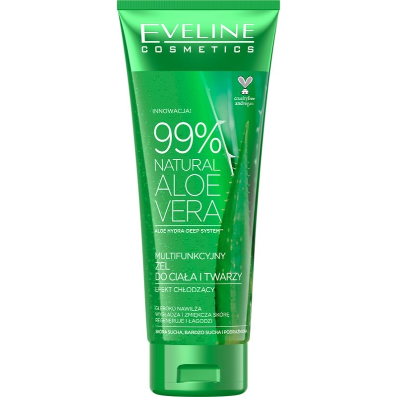 Eveline Cosmetics Eveline Cosmetics 99% Natural Aloe Vera хидратиращ гел за лице и тяло - Унисекс парфюм 5мл - Сравни цени от 1 магазин с безплатна доставка
