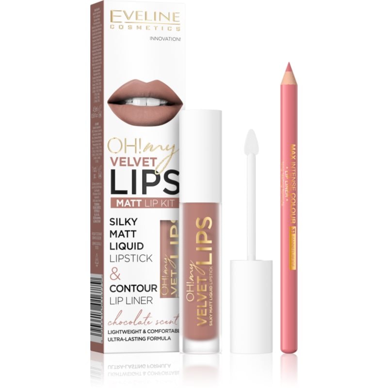 Eveline Cosmetics OH! my LIPS Velvet комплект за устни 11 Cookie Milkshake - Комплект - Сравни цени от 1 магазин с безплатна доставка