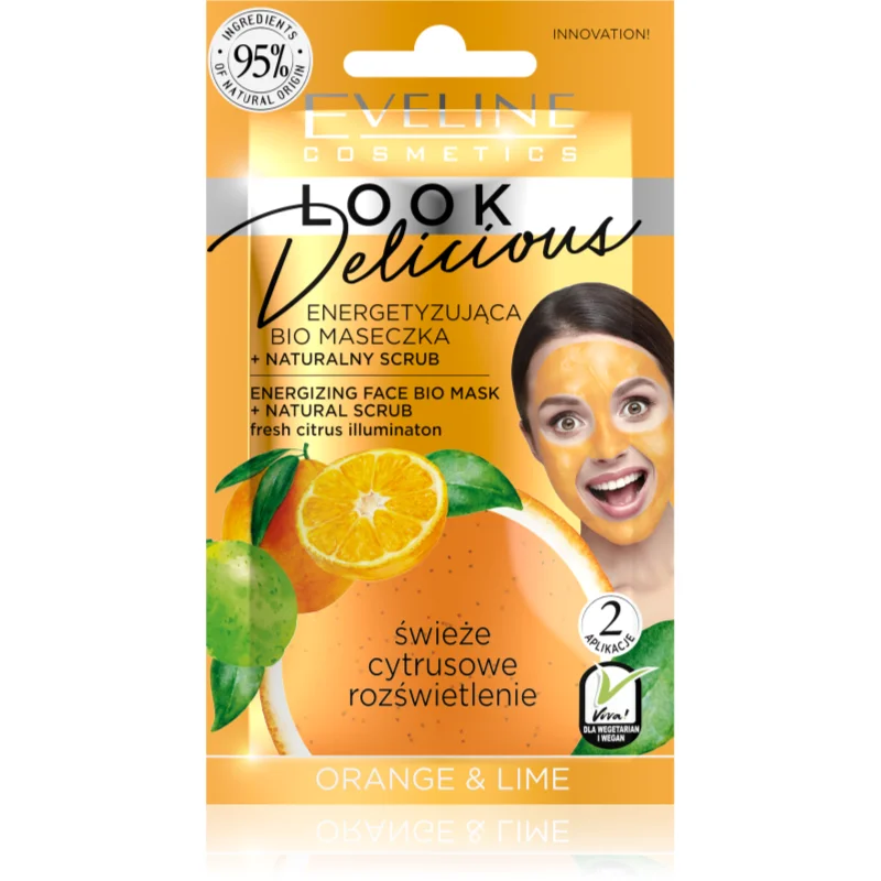 Eveline Cosmetics Look Delicious Orange & Lime хидратираща и озаряващ маска с пилинг ефект - Грижа за лице - Сравни цени от 1 магазин с безплатна доставка