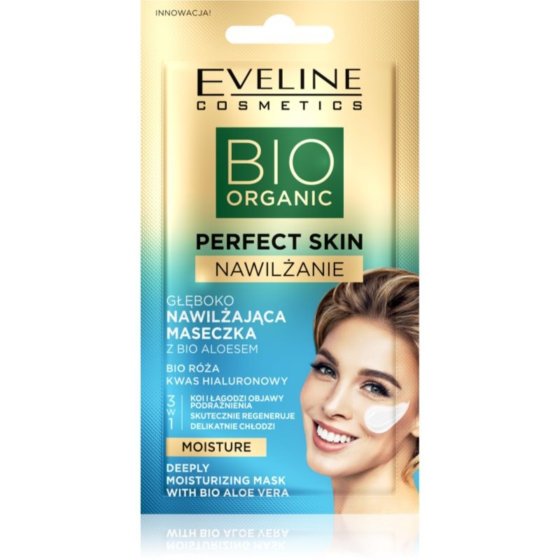 Eveline Cosmetics Perfect Skin Bio Aloe успокояваща и хидратираща маска с алое вера - Грижа за лице - Сравни цени от 1 магазин с безплатна доставка
