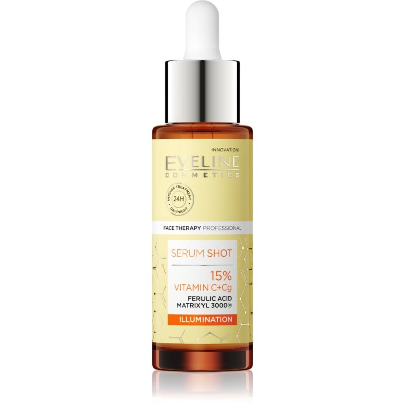 Eveline Cosmetics Serum Shot 15% Vitamin C+Cg озаряващ серум против бръчки с витамин С - Грижа за лице - Сравни цени от 1 магазин с безплатна доставка