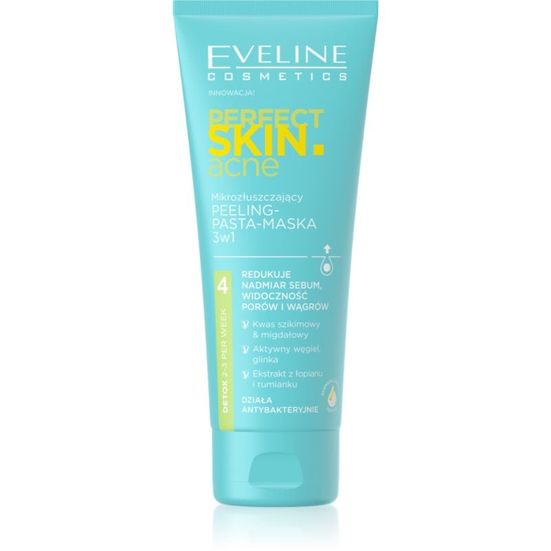 Eveline Cosmetics Perfect Skin .acne ексфолираща маска 3 в 1