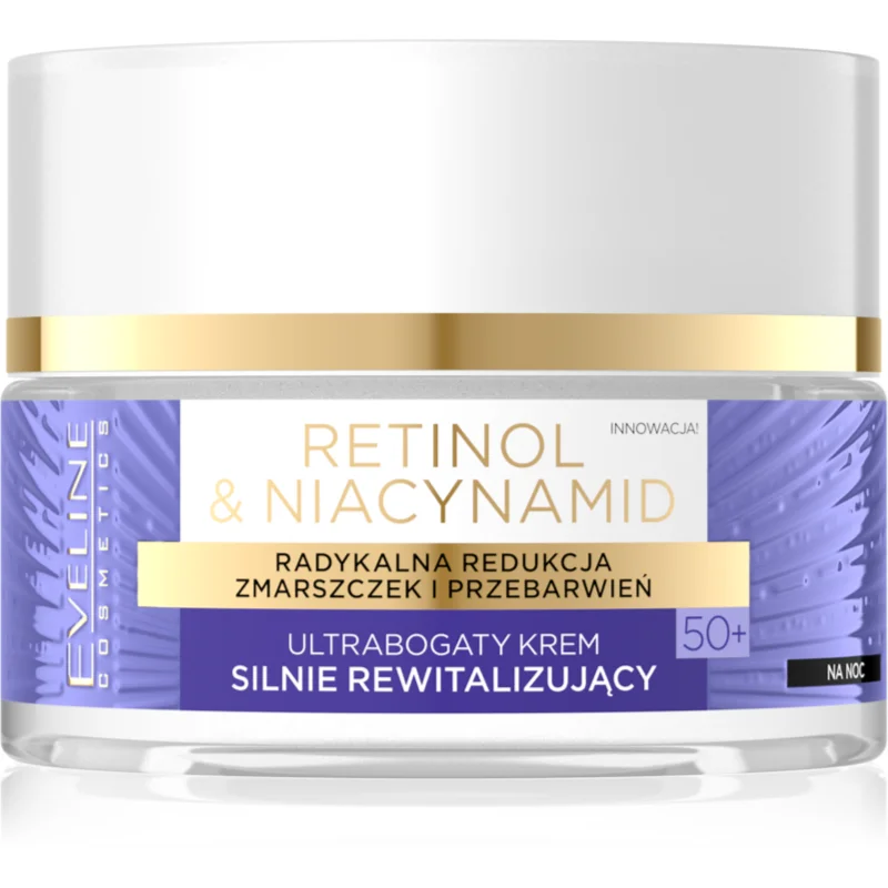 Eveline Cosmetics Retinol & Niacynamid ревитализиращ нощен крем 50+ - Грижа за лице - Сравни цени от 1 магазин с безплатна доставка