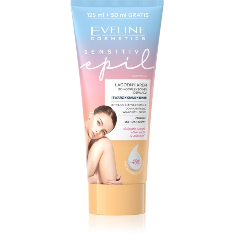 Eveline Cosmetics Eveline Cosmetics Sensitive Epil депилиращ крем за тяло - Унисекс парфюм 125мл - Сравни цени от 1 магазин с безплатна доставка