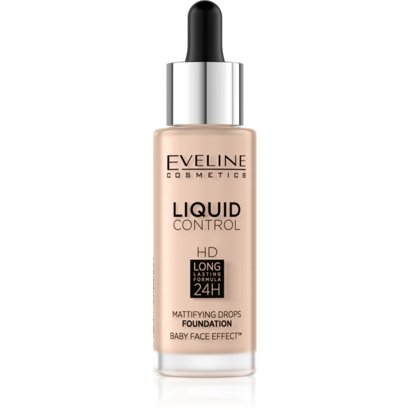 Eveline Cosmetics Liquid Control течен фон дьо тен с пипета - Грим - Сравни цени от 1 магазин с безплатна доставка