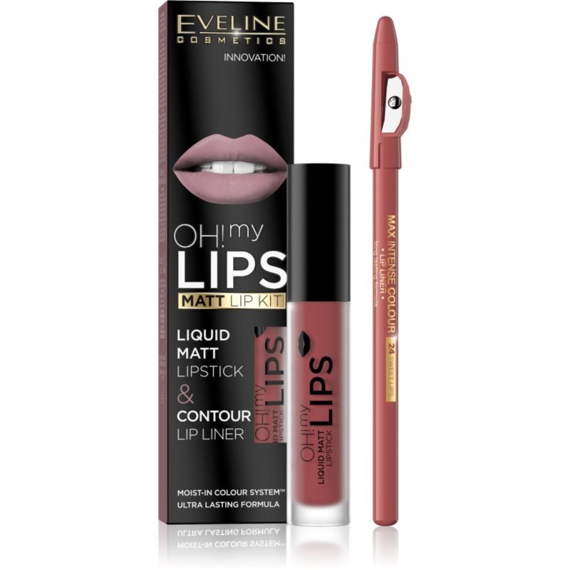 Eveline Cosmetics Eveline Cosmetics OH! my LIPS Matt комплект за устни 15 - Унисекс парфюм - Сравни цени от 1 магазин с безплатна доставка