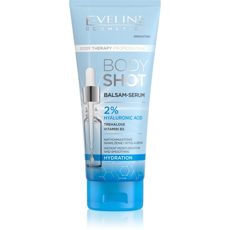 Eveline Cosmetics Body Shot 2% Hyaluronic Acid дълко хидратиращ балсам за суха кожа - Грижа за тяло - Сравни цени от 1 магазин с безплатна доставка