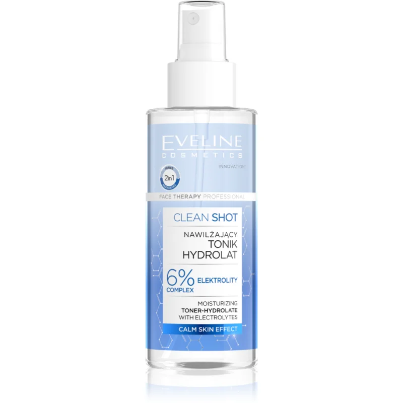 Eveline Cosmetics Clean Shot 6% Electrolyte Complex хидратиращ тоник - Грижа за лице - Сравни цени от 1 магазин с безплатна доставка