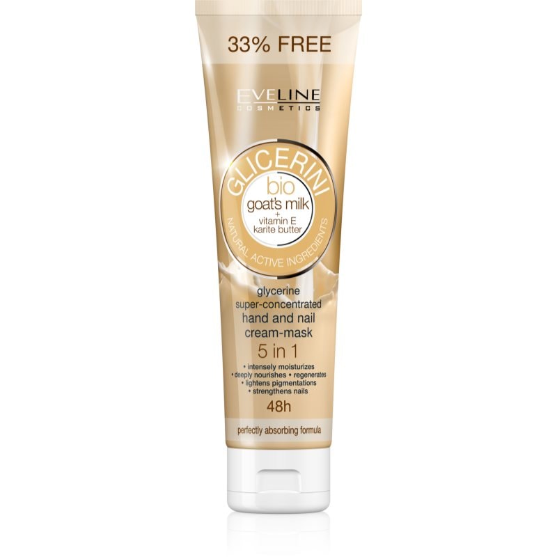 Eveline Cosmetics Glycerine крем за ръце и нокти с козе мляко - Грижа за тяло - Сравни цени от 1 магазин с безплатна доставка