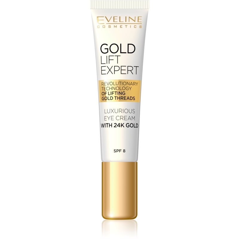 Eveline Cosmetics Gold Lift Expert луксозен крем за околоочната зона и клепачи с 24 каратово злато (SPF 8) - Грижа за лице - Сравни цени от 1 магазин с безплатна доставка
