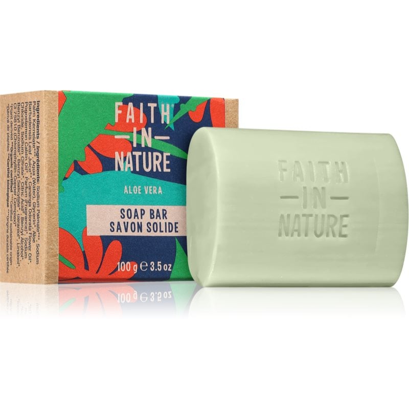 Faith In Nature Hand Made Soap Aloe Vera естествен твърд сапун с алое вера 100 гр.