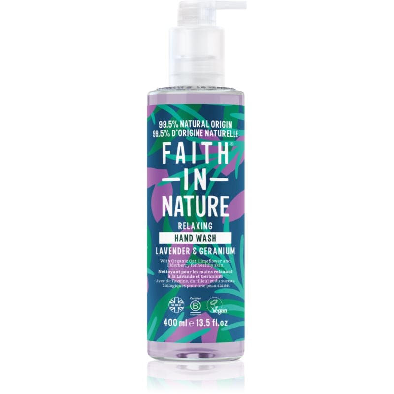 Faith In Nature Lavender & Geranium натурален течен сапун за ръце с екстракт от лавандула - Грижа за тяло - Сравни цени от 1 магазин с безплатна доставка