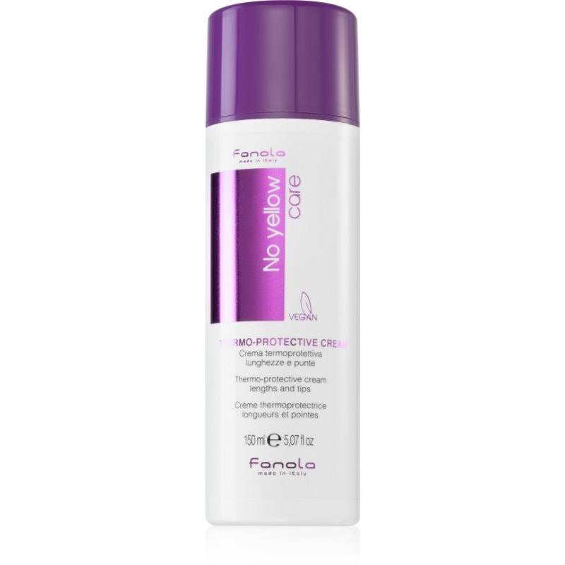 Fanola No Yellow Thermo-Protective Cream подхранващ и термозащитен крем за блонд коса и коса с кичури - Грижа за коса - Сравни цени от 1 магазин с безплатна доставка