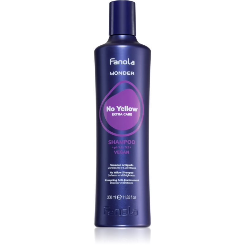 Fanola Fanola Wonder No Yellow Extra Care Shampoo шампоан, неутрализиращ жълтите нюанси - Унисекс парфюм 350мл - Сравни цени от 1 магазин с безплатна доставка