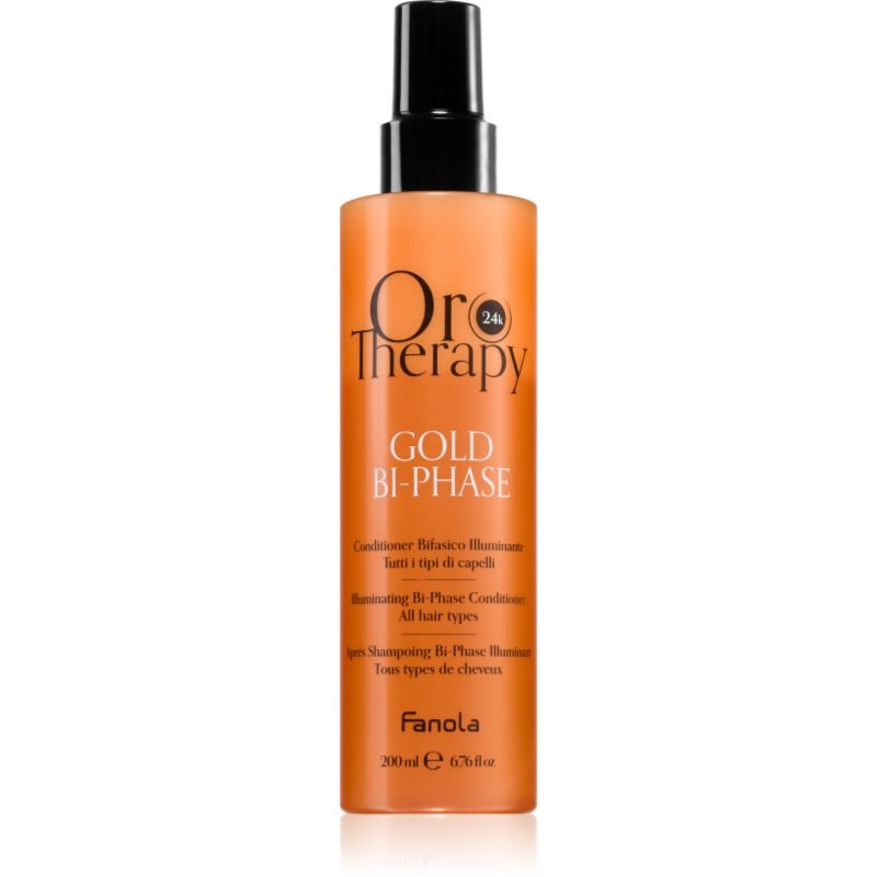 Fanola Oro Therapy Gold Bi-Phase 2-фазов балсам без отмиване - Грижа за коса - Сравни цени от 1 магазин с безплатна доставка