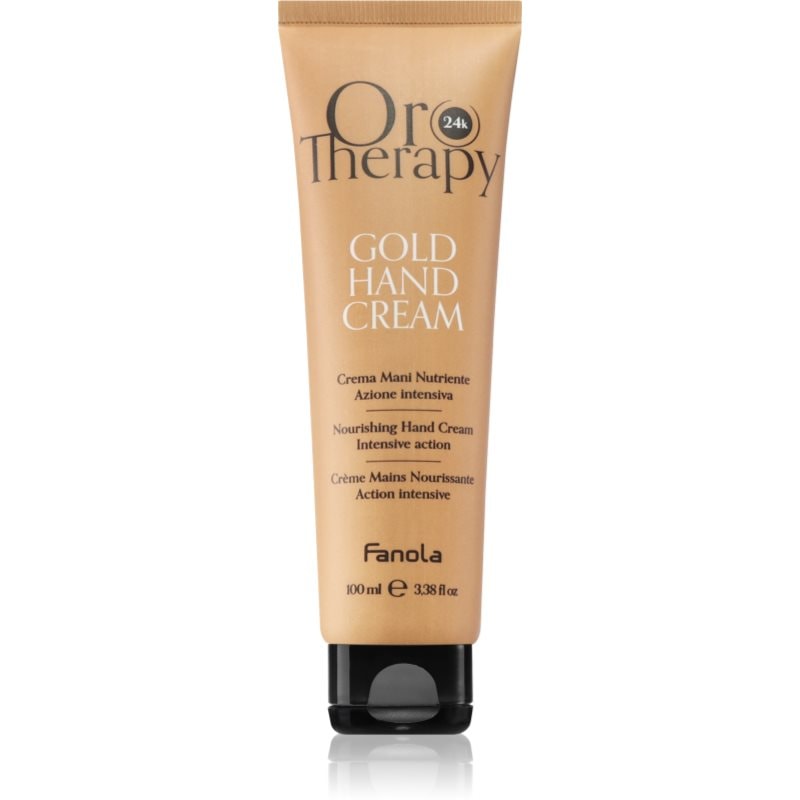 Fanola Fanola Oro Therapy Gold Hand Cream Хидратиращ и подхранващ крем с 24 каратово злато - Унисекс парфюм 100мл - Сравни цени от 1 магазин с безплатна доставка