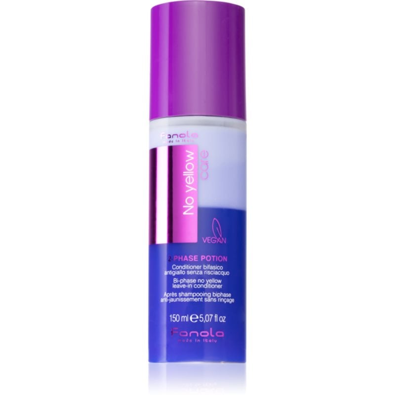 Fanola No Yellow 2 phase potion балсам без отмиване за блонд коса и коса с кичури