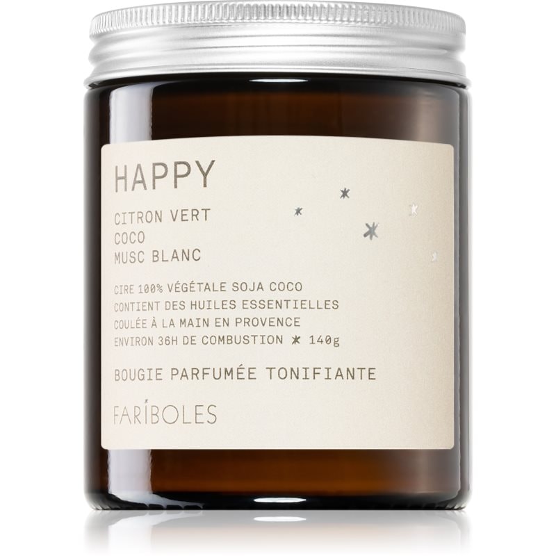 FARIBOLES Green Happy ароматна свещ 140 гр. - Аромат - Сравни цени от 1 магазин с безплатна доставка