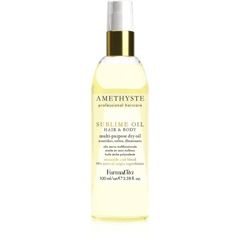 FarmaVita Amethyste Sublime Oil Многофункционално сухо масло за тяло и коса - Грижа за тяло - Сравни цени от 1 магазин с безплатна доставка