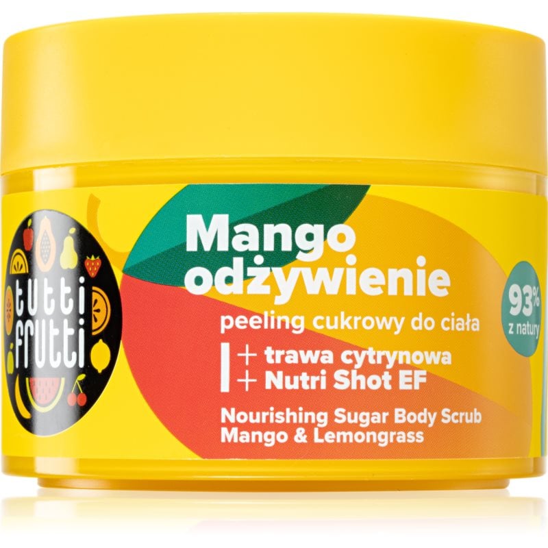 Farmona Tutti Frutti Tango Mango скраб със захар за нежно почистване и подхранване на кожата Mango & Lemongrass