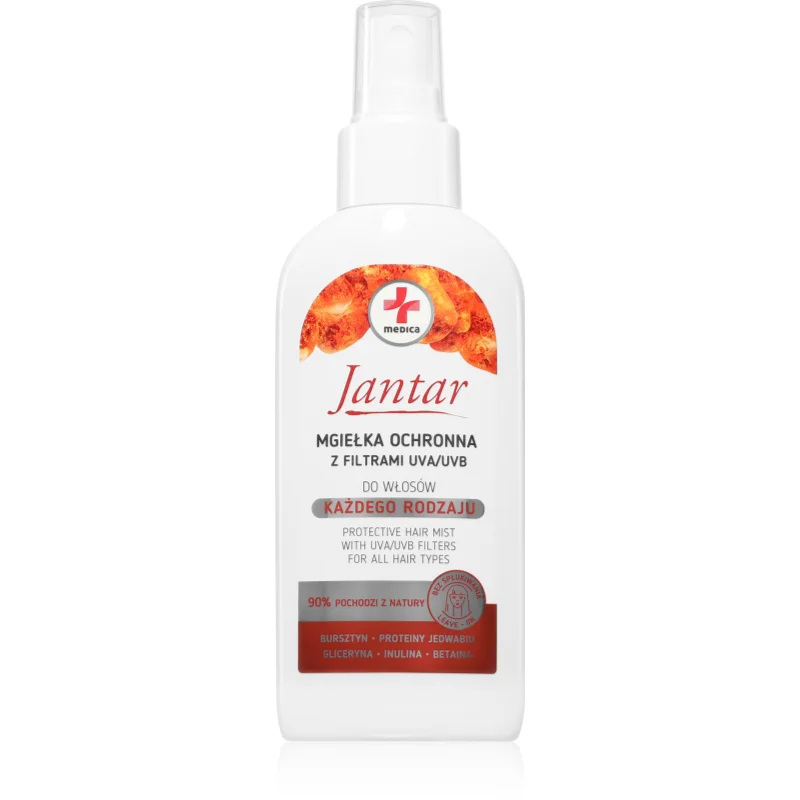 Ideepharm Jantar Medica мъгла за изглаждане и лесно оформяне на косата с UVA и UVB филтри - Грижа за коса - Сравни цени от 1 магазин с безплатна доставка