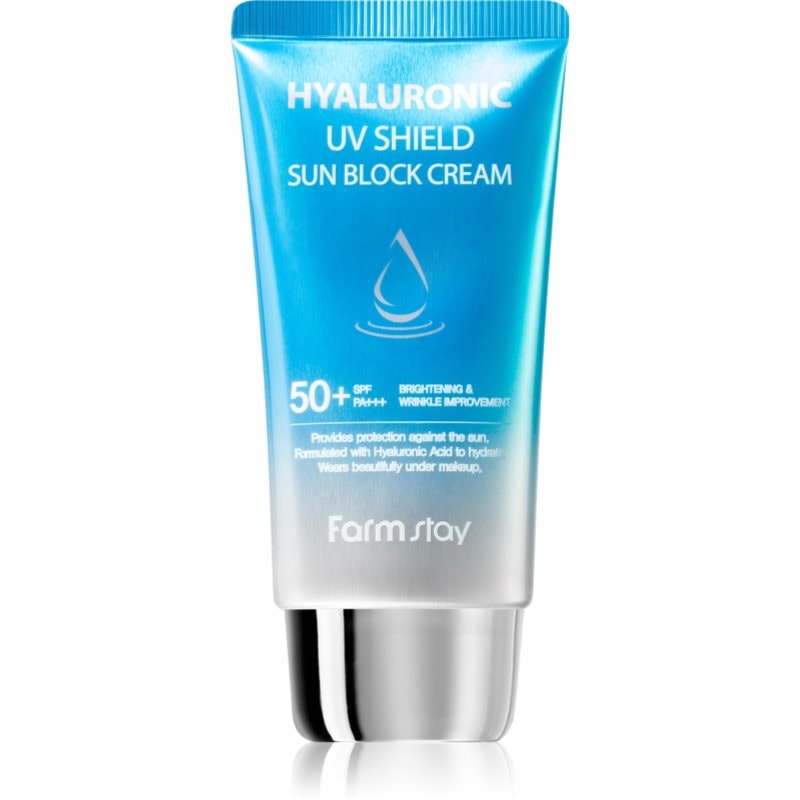 Farmstay Hyaluronic UV Shield Sun Block Cream защитен крем за лице с хиалуронова киселина SPF 50+ - Грижа за тяло - Сравни цени от 1 магазин с безплатна доставка