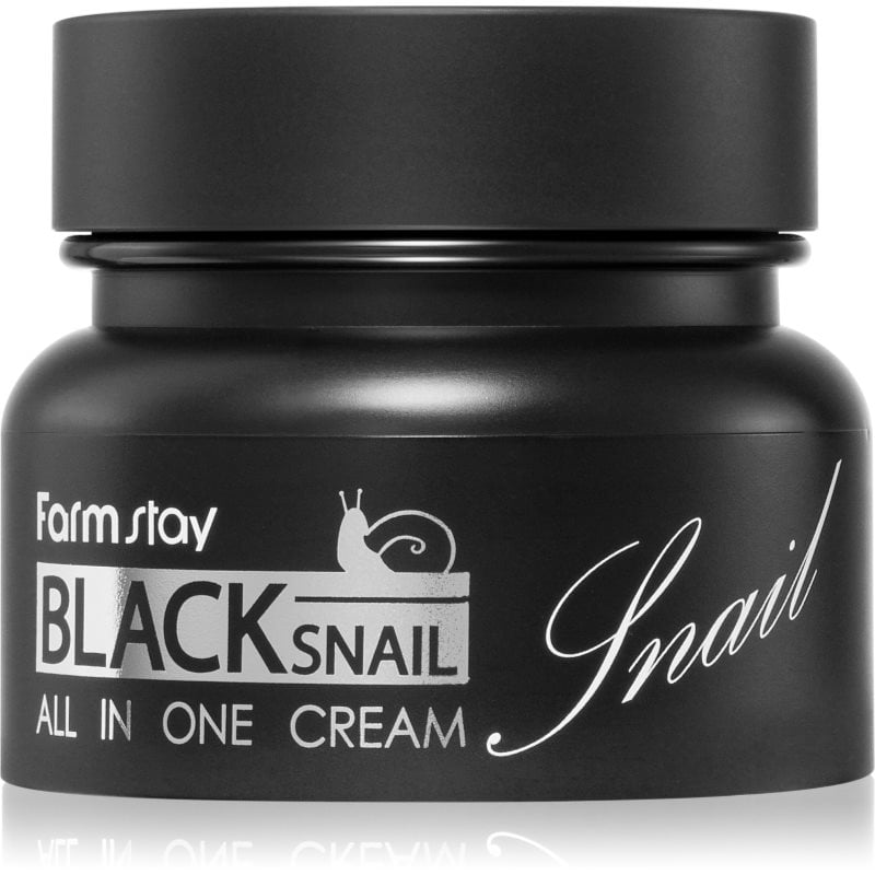 Farmstay Black Snail All-In One подхранващ крем за лице с екстракт от охлюви