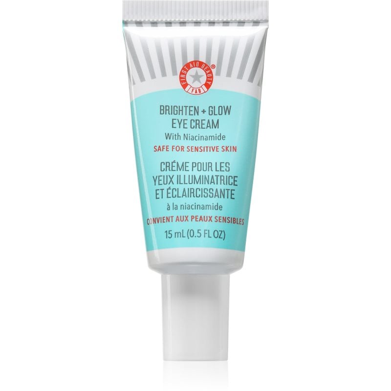 First Aid Beauty Brighten + Glow нежен очен крем с ниацинамид