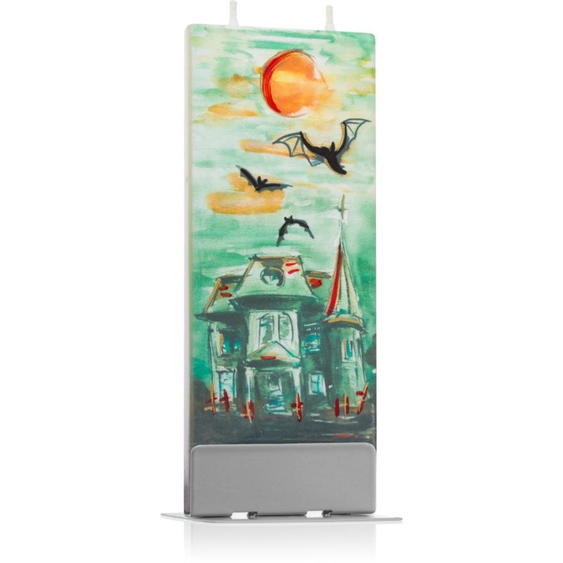 Flatyz Holiday Haunted House and Bats свещ 6x15 см