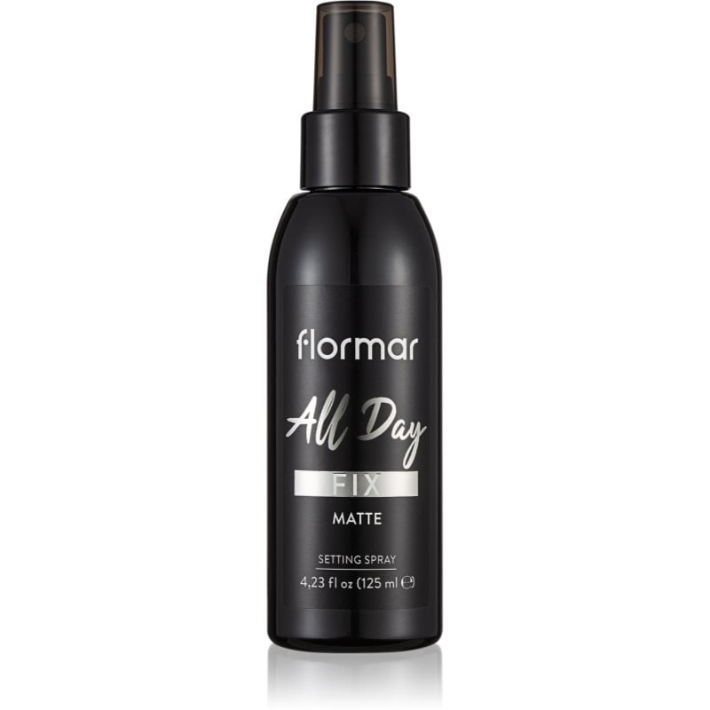 flormar All Day Fix Matte матиращ и фиксиращ спрей върху фон дьо тен
