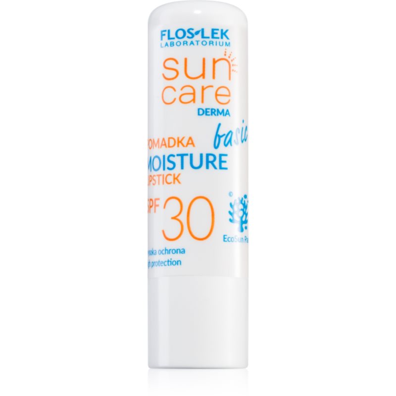 FlosLek Laboratorium Sun Care Derma Basic защитен балсам за устни SPF 30 - Грижа за лице - Сравни цени от 1 магазин с безплатна доставка