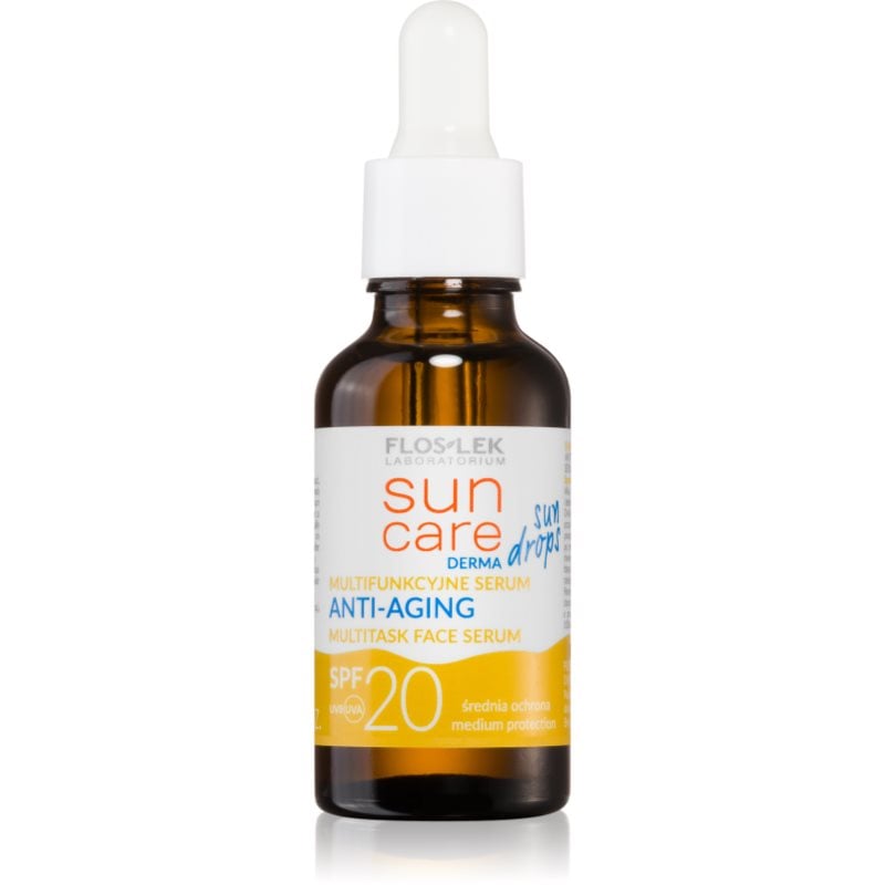 FlosLek Laboratorium Sun Care Derma Sun Drops защитен серум с анти-бръчков ефект SPF 20