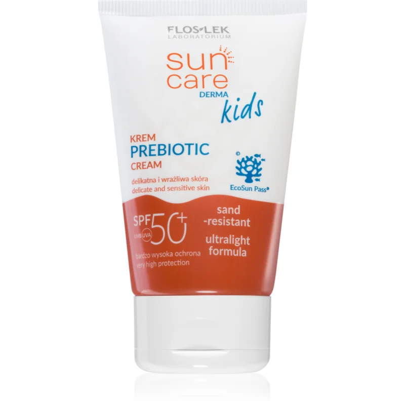 FlosLek Laboratorium Sun Care Derma Kids защитен крем за деца с пробиотик SPF 50+ - Грижа за тяло - Сравни цени от 1 магазин с безплатна доставка