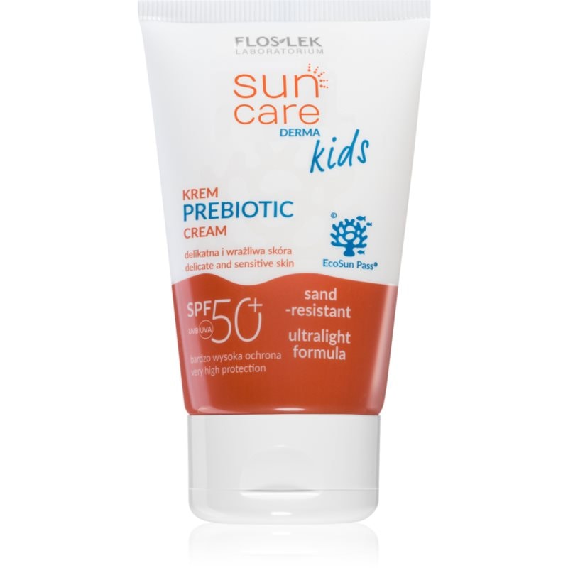FlosLek Laboratorium Sun Care Derma Kids защитен крем за деца с пробиотик SPF 50+ - Грижа за тяло - Сравни цени от 1 магазин с безплатна доставка