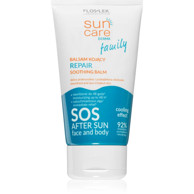 FlosLek Laboratorium Sun Care Derma Family успокояващ балсам за след слънчеви бани с охлаждащ ефект - Грижа за тяло - Сравни цени от 1 магазин с безплатна доставка