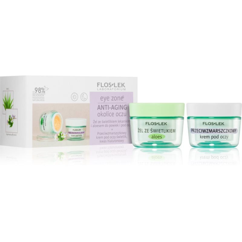 FlosLek Laboratorium FlosLek Laboratorium Eye Zone подаръчен комплект против бръчки за околоочния контур - Унисекс парфюм - Сравни цени от 1 магазин с безплатна доставка