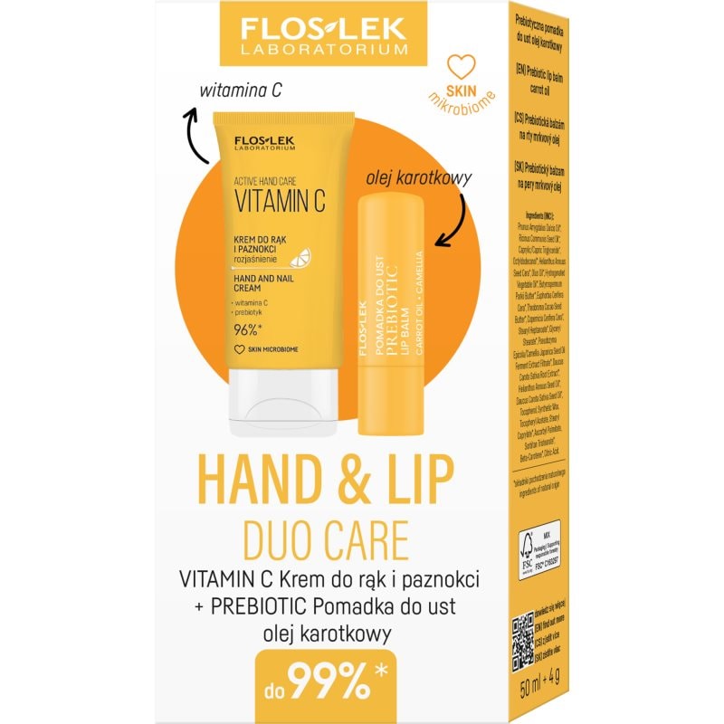 FlosLek Laboratorium FlosLek Laboratorium Hand & Lip Duo Care Vitamin C подаръчен комплект - Унисекс парфюм - Сравни цени от 1 магазин с безплатна доставка
