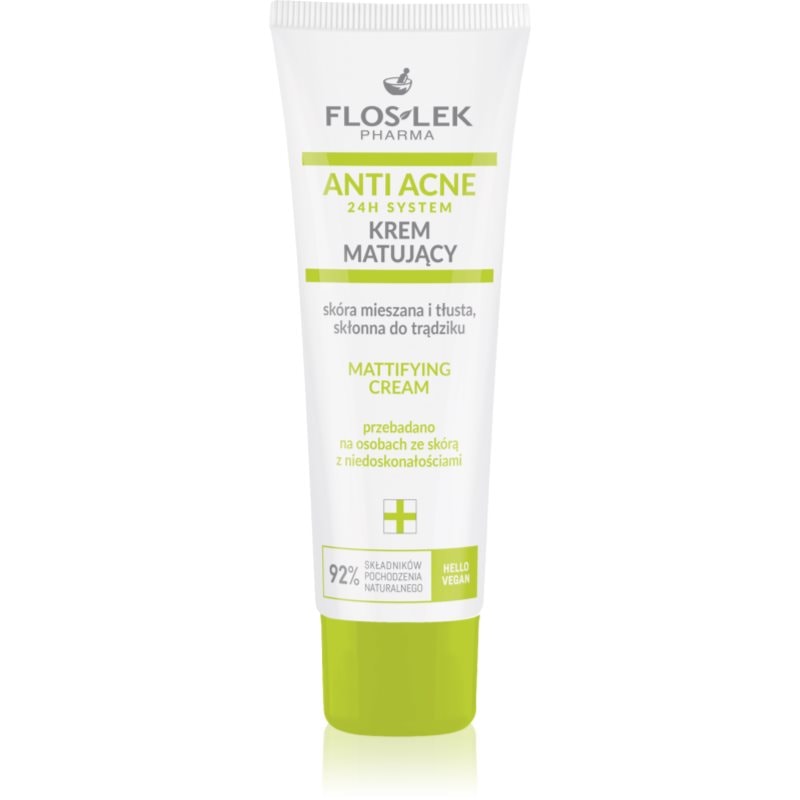 FlosLek Pharma Anti Acne матов крем за кожа с несъвършенства - Грижа за лице - Сравни цени от 1 магазин с безплатна доставка