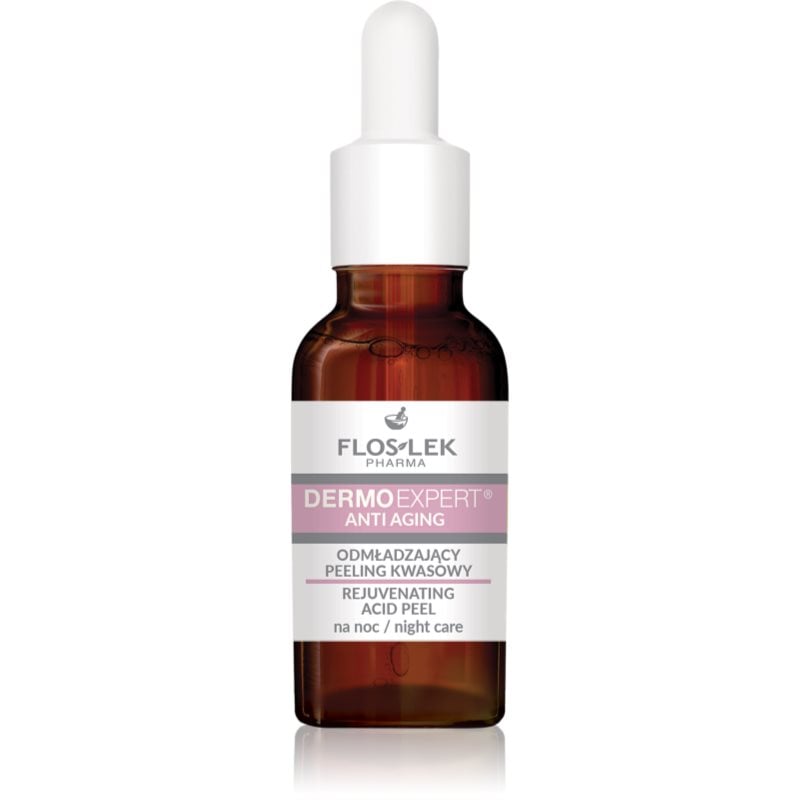 FlosLek Pharma DermoExpert Acid Peel подмладяваща нощна грижа с ексфолиращ ефект