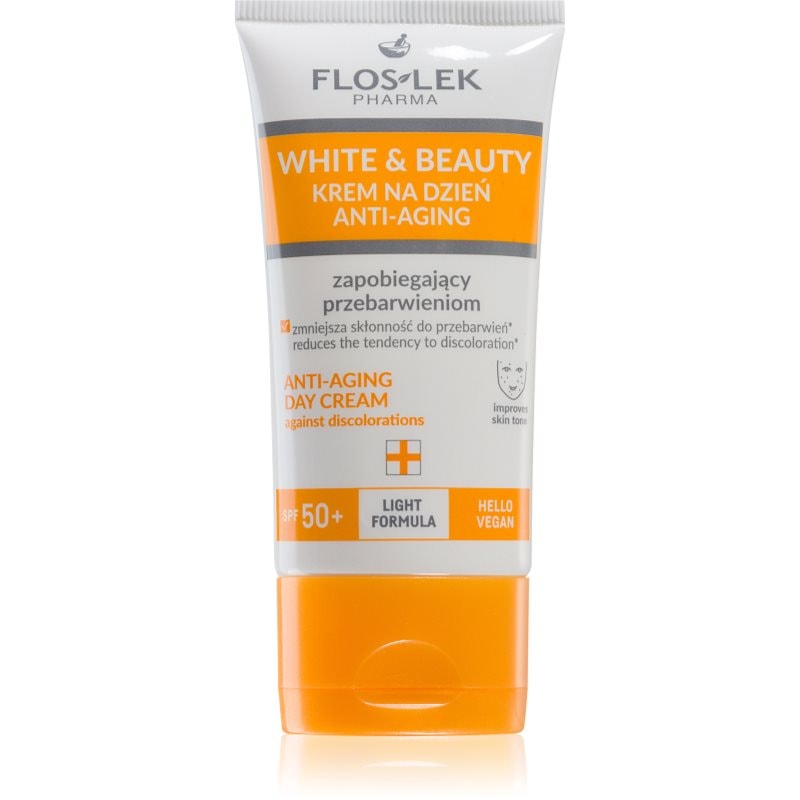 FlosLek Pharma White & Beauty дневен крем против пигментни петна SPF 50+ - Грижа за лице - Сравни цени от 1 магазин с безплатна доставка