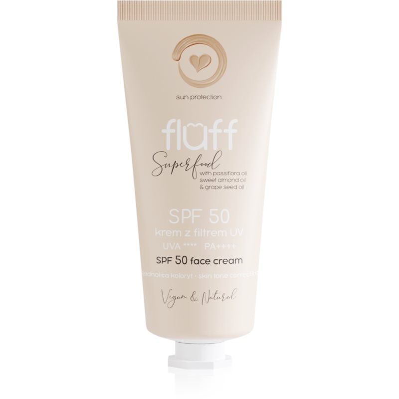 Fluff Superfood тониращ крем SPF 50 - Грижа за лице - Сравни цени от 1 магазин с безплатна доставка