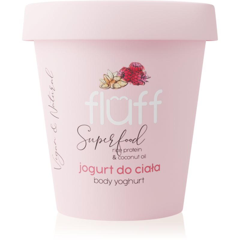 Fluff Fluff Raspberries & Almonds йогурт за тяло Rice Protein & Coconut Oil - Унисекс парфюм 180мл - Сравни цени от 1 магазин с безплатна доставка