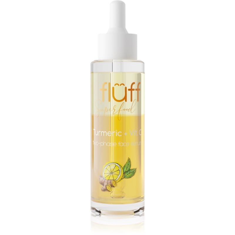 Fluff Superfood двуфазен серум за озаряване на лицето Turmeric & Vitamin C